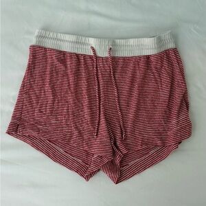 Stars Above Red and White Striped Athletic Shorts